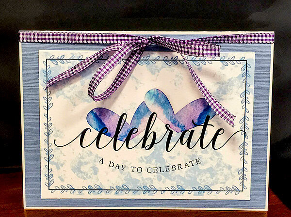 anniversary card made with digital supplies