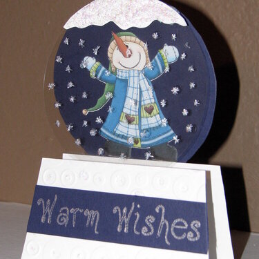 Warm Wishes Snow Globe Card