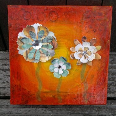 Sun and Flowers Canvas