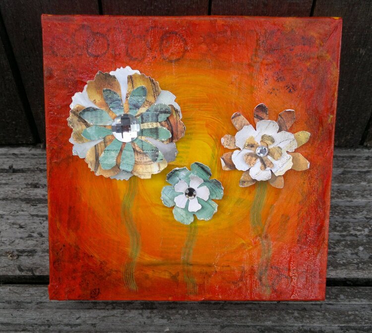 Sun and Flowers Canvas