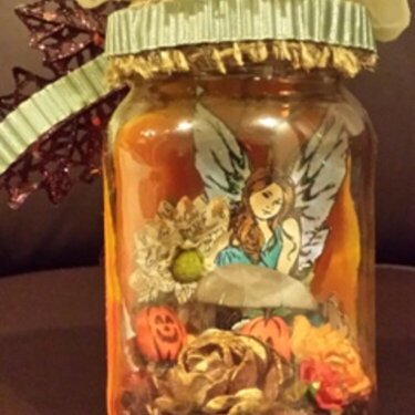 Autumn Fairy in a Jar