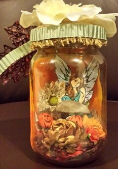 Autumn Fairy in a Jar