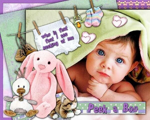 Peek a Boo Baby Girl by Granny Franny