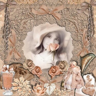 Vintage in Peach by Scrappy Nanny G
