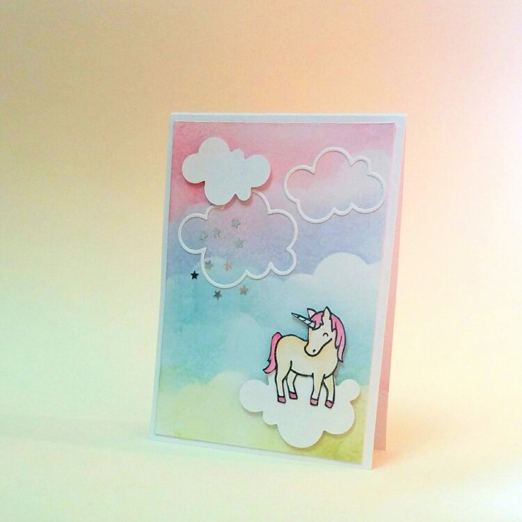 Flying Unicorn Card