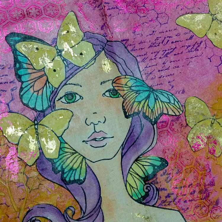 Spring Art Journaling page