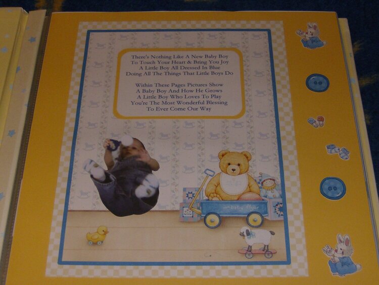 Opening page for Braedon&#039;s Baby Book