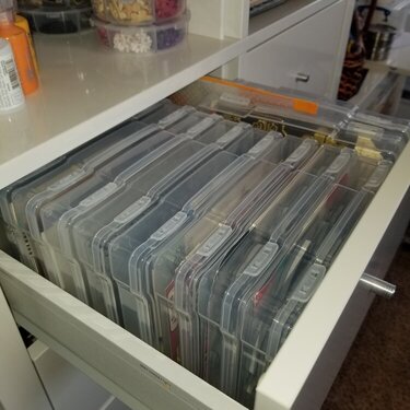 Scrapbook.com 5x7 storage now fits in my IKEA Kallax drawer!