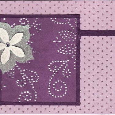Purple with Silver Accents Blank Card