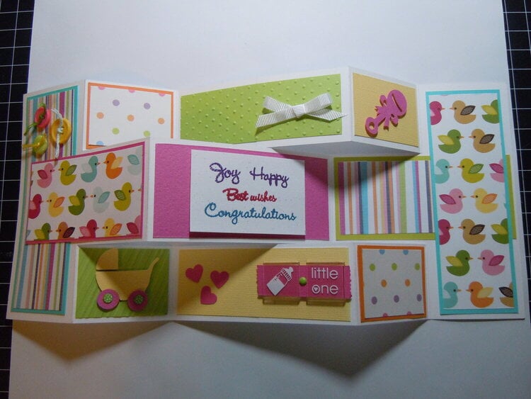 Tri Fold Baby Card