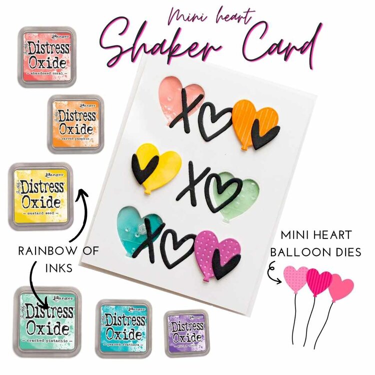 Mini Heart Shaker Card Collage