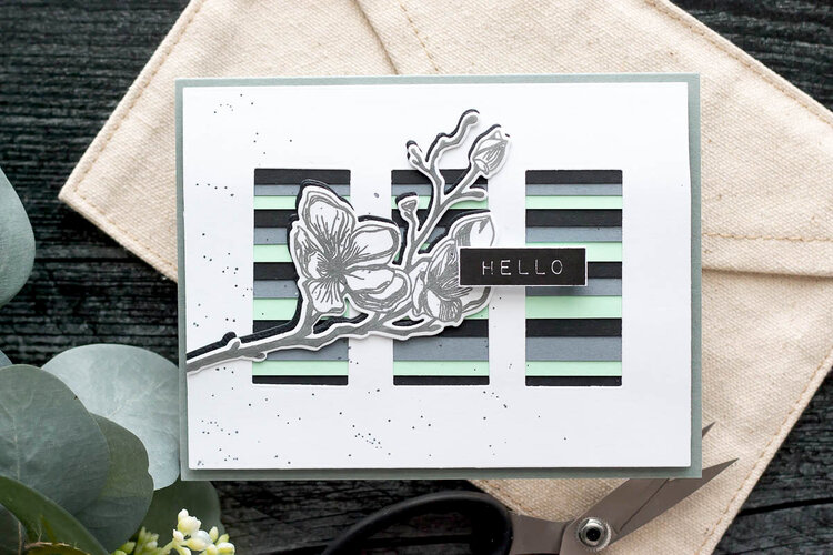 Modern Card with Altenew&#039;s Dotted Blooms