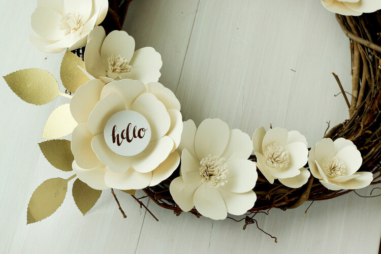 Paper Flower Wreath- Cricut Cut!