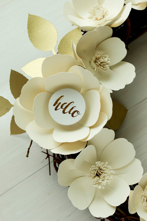 Paper Flower Wreath- Cricut Cut!