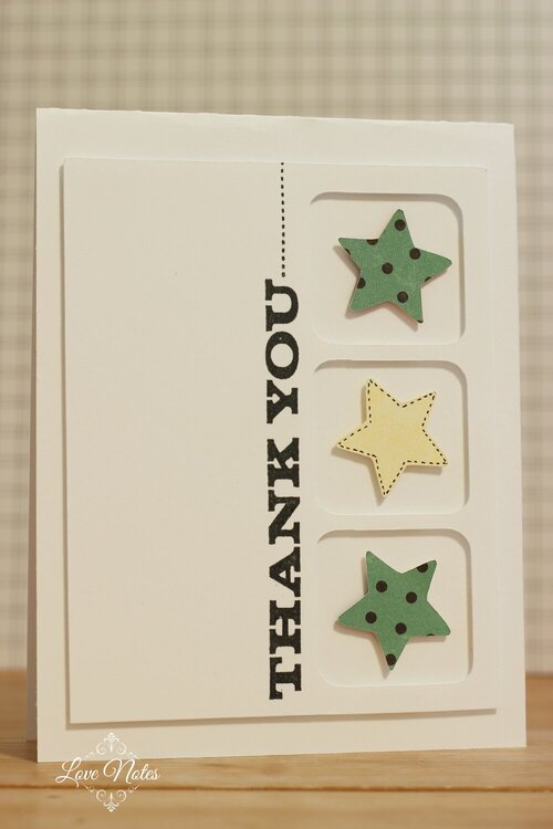 Thank You Window Card with Stars