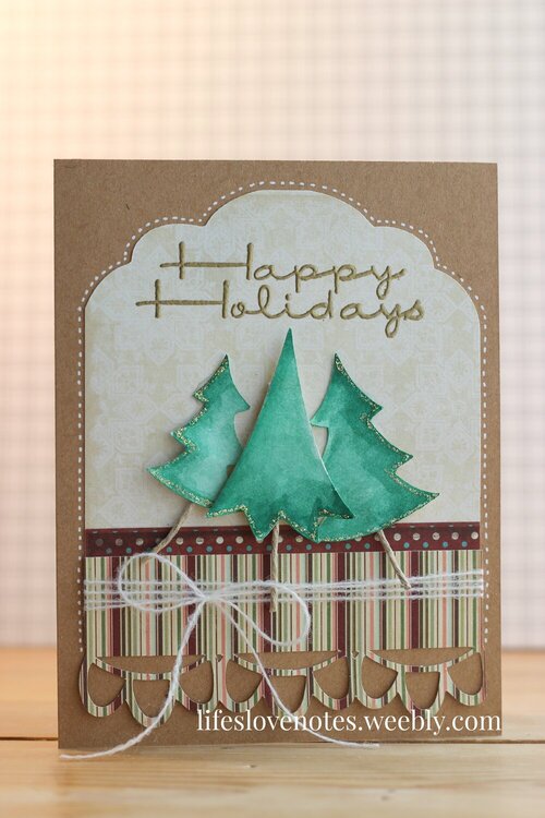Happy Holidays Tree Card