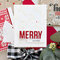 Stenciled Christmas Card