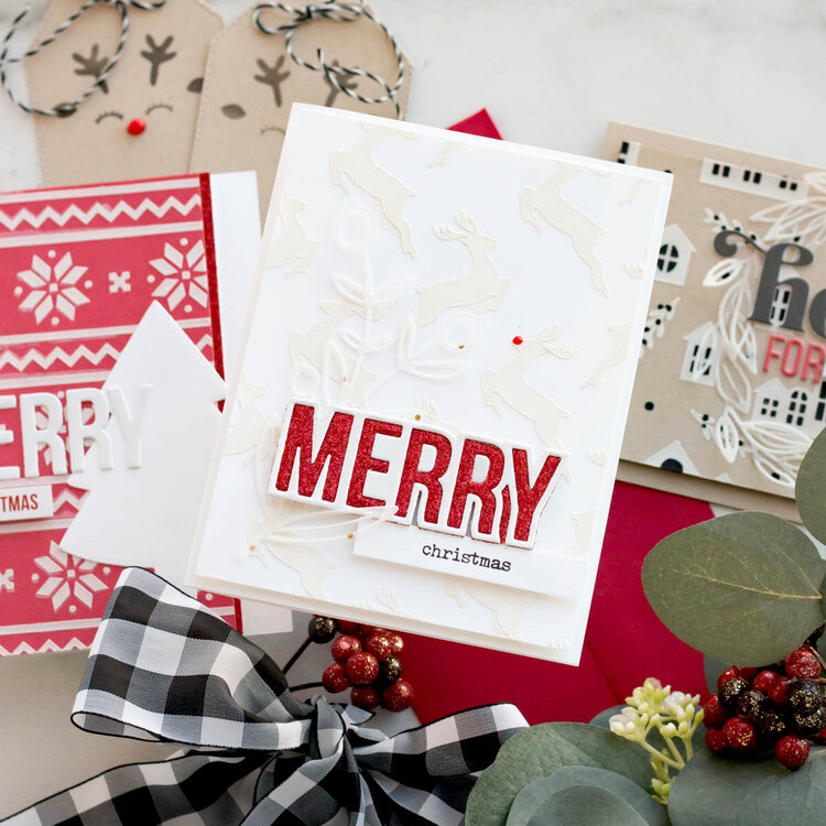 Stenciled Christmas Card