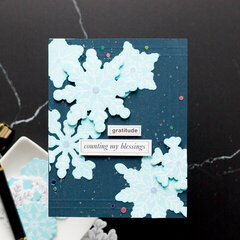 Dainty Snowflakes Thank You Card