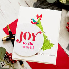 Christmas Card with Rub-On Sentiment