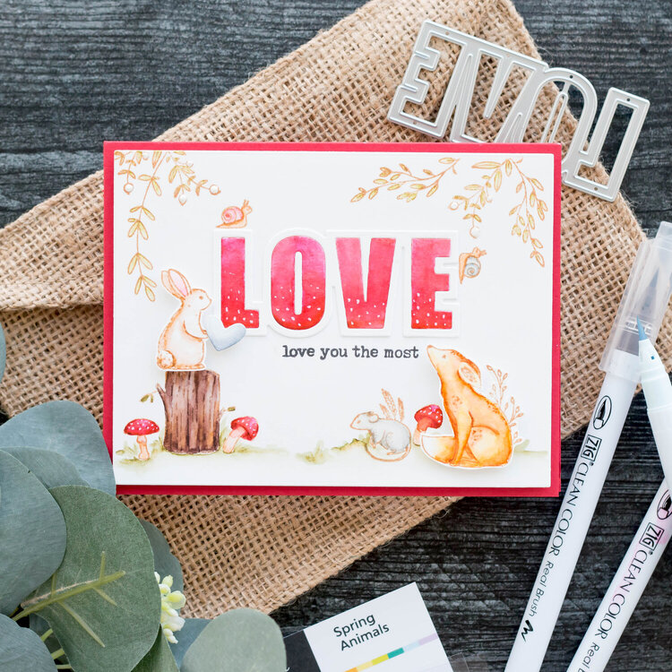 Watercolor Love Card