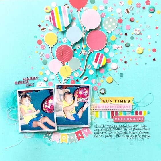 Balloons and Confetti Layout
