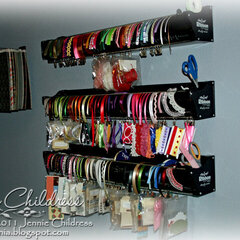 UPDATE:  now THREE Simply Renee Ribbon Organizers & a Simply Renee Swinging Wall Arm