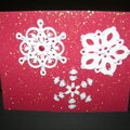 red snowflake card