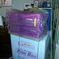 my pink toolbox is finaly here for my craft corner