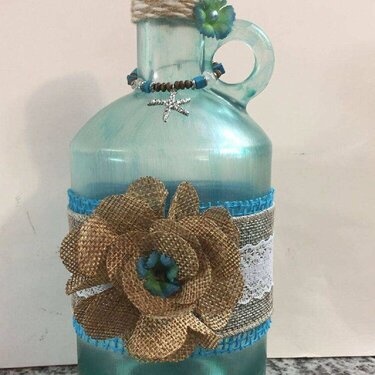 Altered wine bottle.