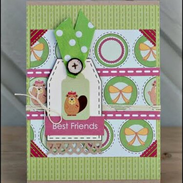Best Friends card by Carina Lindholm