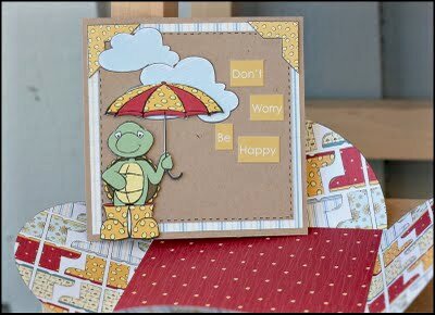 A fun card and matching envelope by DT Carina Lindholm