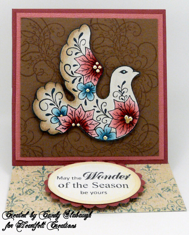 HOLIDAY DOVE EASEL CARD