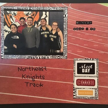 Track and Field Scrapbook Layout