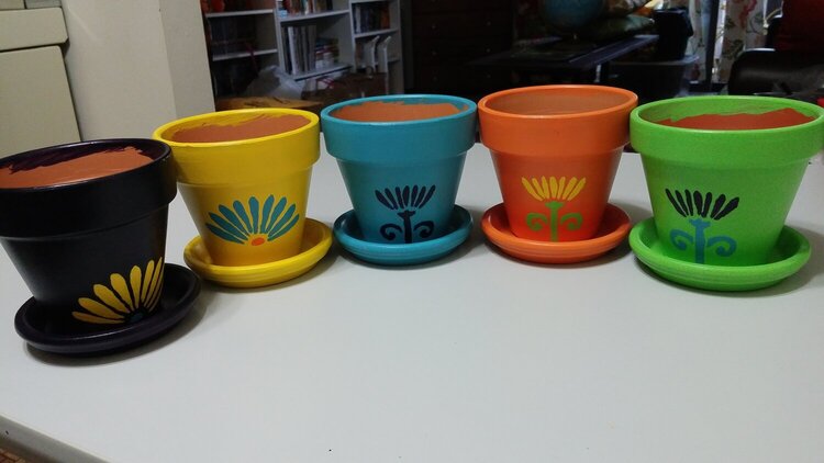 painted pots