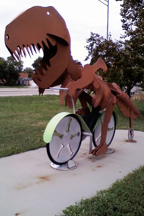 POD 6 Dino/Bike sculpture