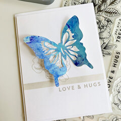 Alcohol Ink Butterfly Card