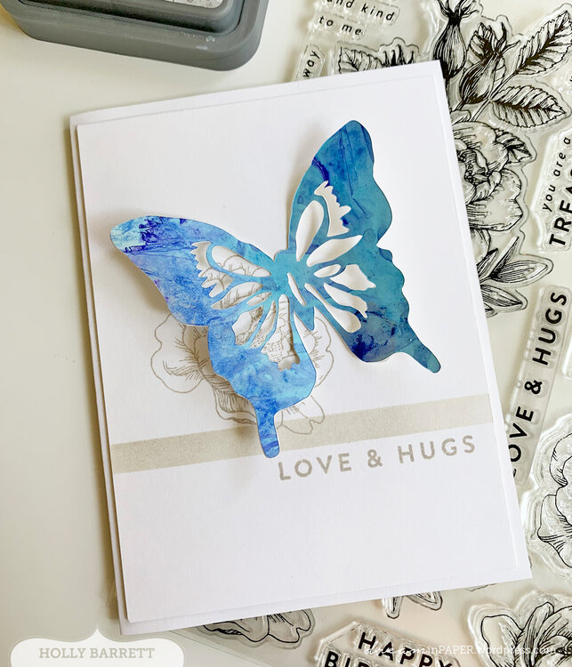 Alcohol Ink Butterfly Card