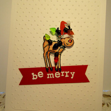 Be Merry! Reindeer Card
