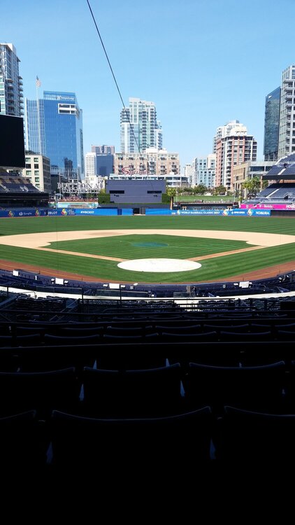 View from seats at Petco Park