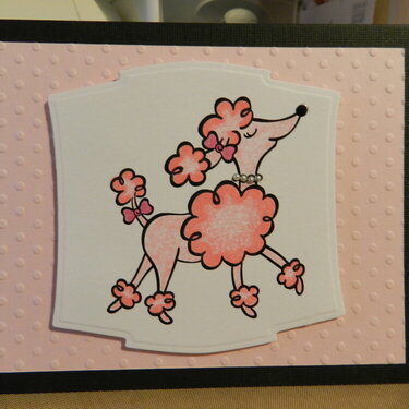 Pink Poodle with Pearls
