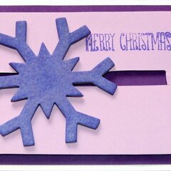 Purple merry christmas card