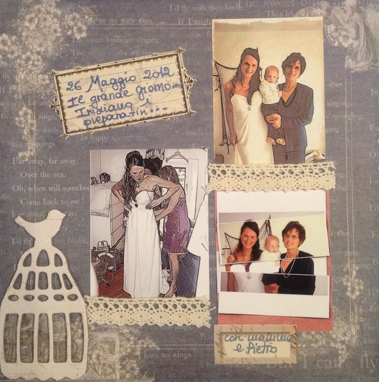 Wedding day, 8x8 mini album, page 1