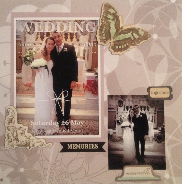 Wedding day, 8x8 mini album, page 6
