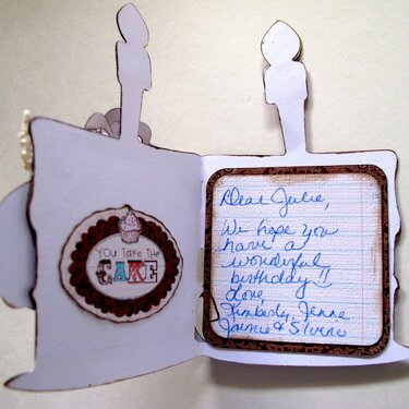 Inside of Julie&#039;s Birthday Card