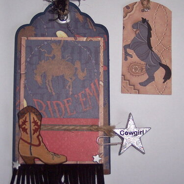 Other view of cowgirl tag