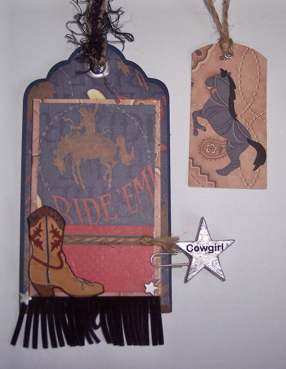 Other view of cowgirl tag