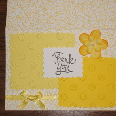 Yellow thank you card