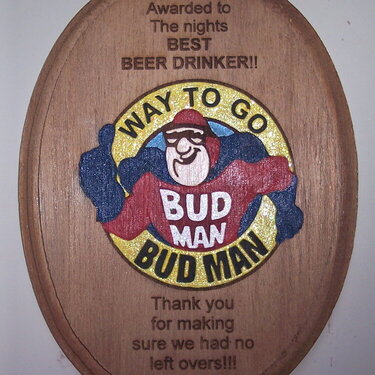 Bud man plaque
