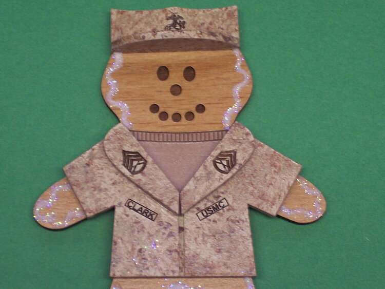 Camo Military Gingerbread Ornament